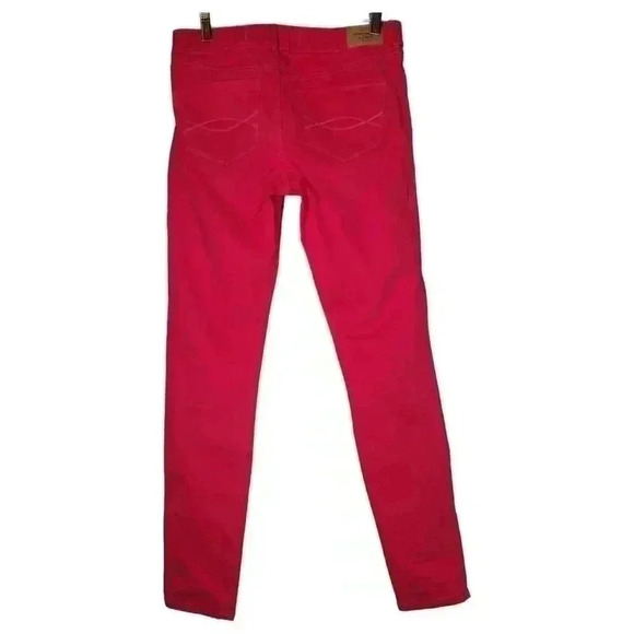 Abercrombie & Fitch Hot Pink Barbie Skinny Jeans Soft Stretchy Pants Size 4 - Picture 4 of 13